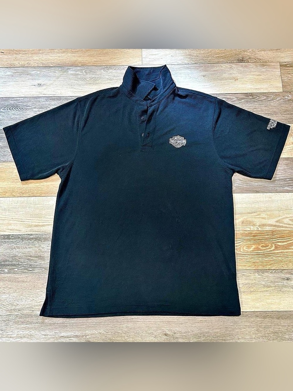 Harley-Davidson Black Men's Short Sleeve Polo Shirt